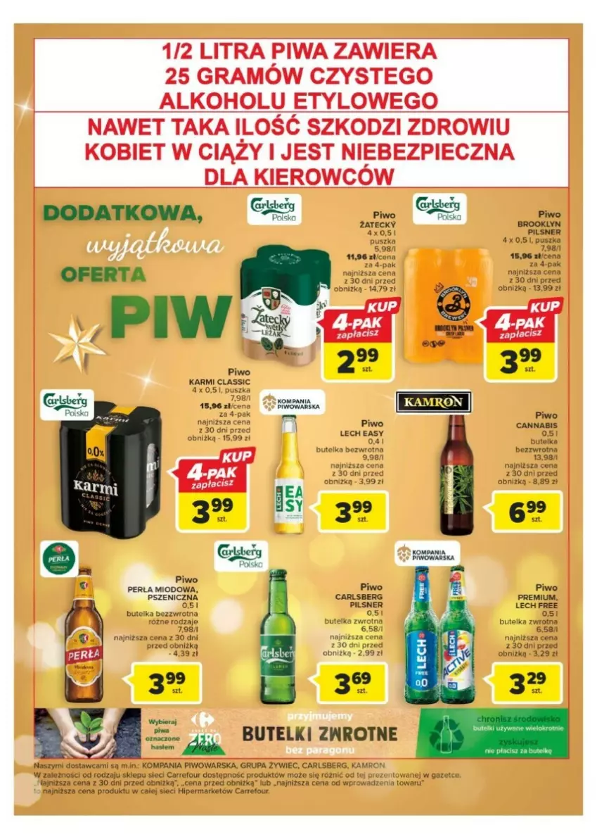 Gazetka promocyjna Carrefour - ważna 11.12 do 17.12.2023 - strona 36 - produkty: Carlsberg, Gra, Karmi, Perła, Piec, Piwa, Piwo