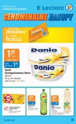 Gazetka promocyjna E Leclerc - Gazetka - ważna od 01.10 do 01.10.2022 - strona 1 - produkty: Ser, Danone, Serek homogenizowany, Serek, Lipton, Danio, Herbata, Napój