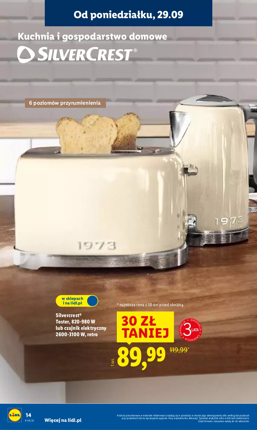 Gazetka promocyjna Lidl - GAZETKA - ważna 29.09 do 04.10.2025 - strona 18 - produkty: Czajnik, Czajnik elektryczny, Kuchnia, Rum, Silvercrest, Toster