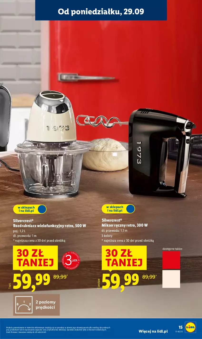 Gazetka promocyjna Lidl - GAZETKA - ważna 29.09 do 04.10.2025 - strona 19 - produkty: Mikser, Mikser ręczny, Rozdrabniacz, Ser, Silvercrest