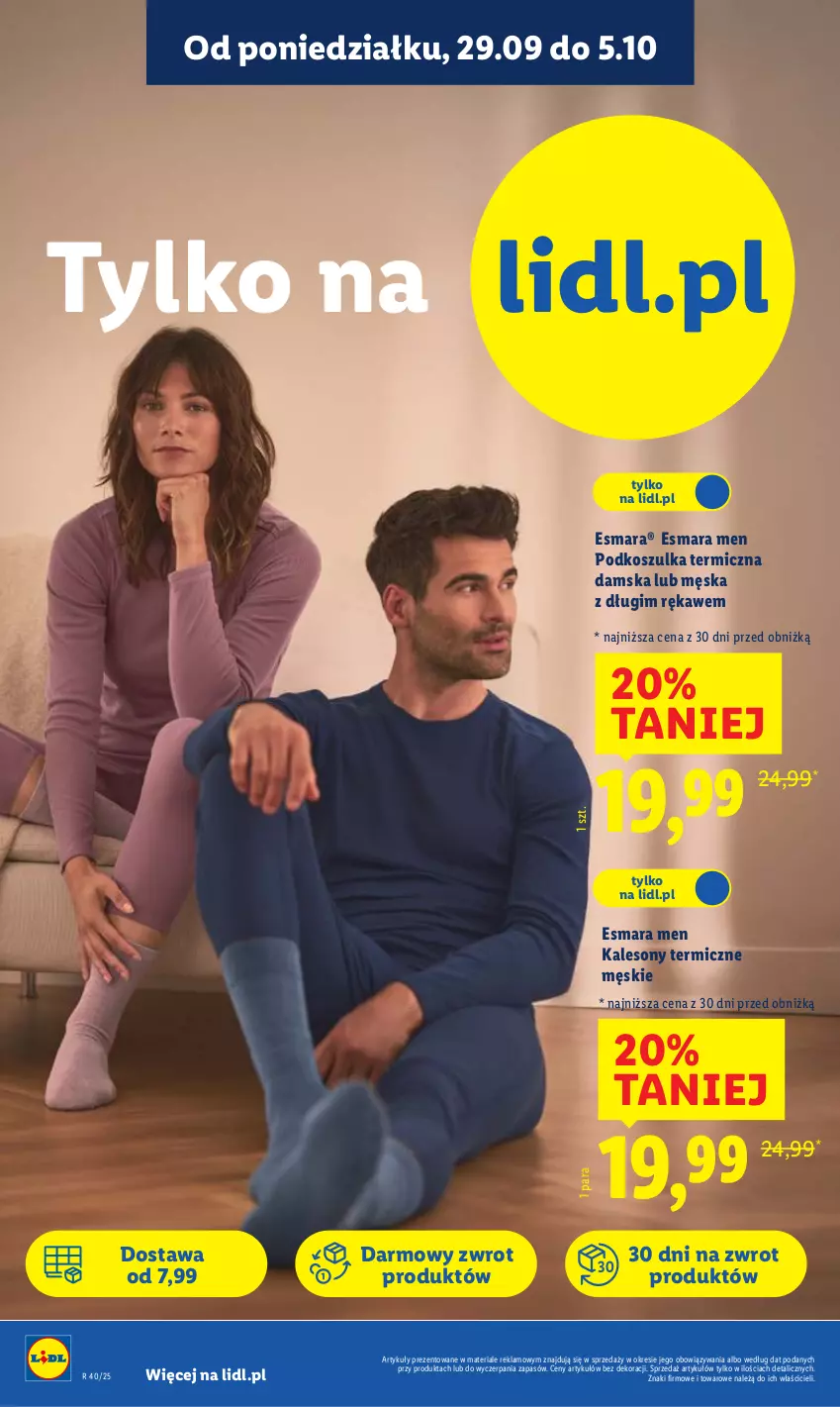 Gazetka promocyjna Lidl - GAZETKA - ważna 29.09 do 04.10.2025 - strona 26 - produkty: Kalesony, Kosz, Koszulka, Sony