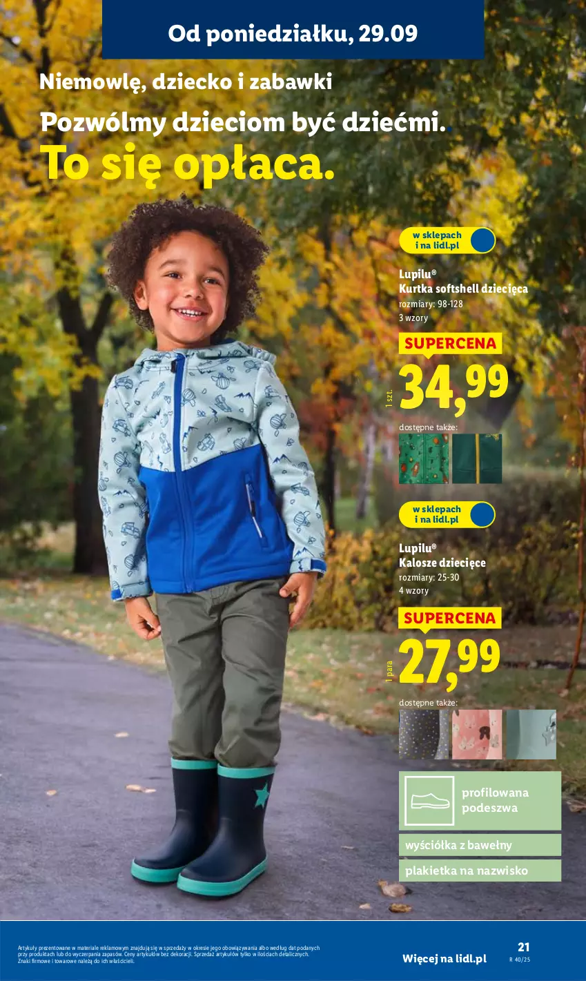 Gazetka promocyjna Lidl - GAZETKA - ważna 29.09 do 04.10.2025 - strona 29 - produkty: Dzieci, Kurtka, Kurtka softshell