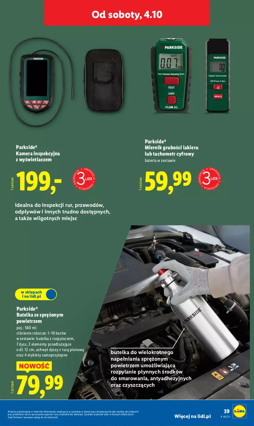 Gazetka promocyjna Lidl - GAZETKA - ważna 29.09 do 04.10.2025 - strona 49 - produkty: Bateria, Kamera, Lakier, LG, Mop, Parkside