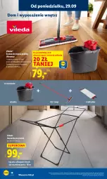 Gazetka promocyjna Lidl - GAZETKA - Gazetka - ważna od 04.10 do 04.10.2025 - strona 24 - produkty: Mop, Rama, Vileda, Wiadro, Suszarka, Suszarka na pranie