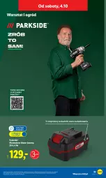 Gazetka promocyjna Lidl - GAZETKA - Gazetka - ważna od 04.10 do 04.10.2025 - strona 45 - produkty: Parkside, Top, Regał, Ogród, Akumulator