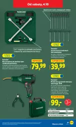 Gazetka promocyjna Lidl - GAZETKA - Gazetka - ważna od 04.10 do 04.10.2025 - strona 47 - produkty: Parkside, Walizka, LANA, Podkładka, Lampa LED, Zestaw kluczy nasadowych, Szczypce, Pistolet, Zestaw kluczy, Poduszka, Lampa, Podkład