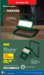 Gazetka promocyjna Lidl - GAZETKA - Gazetka - ważna od 04.10 do 04.10.2025 - strona 50 - produkty: Parkside, Rum, Przewód, Reflektor LED, Reflektor, Powerbank, Ogród, Akumulator