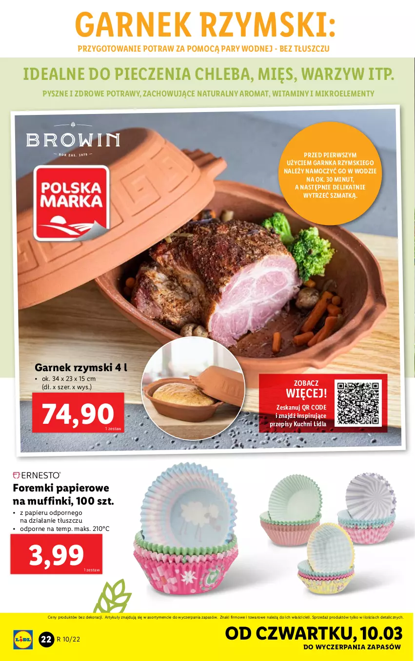 Gazetka promocyjna Lidl - GAZETKA - ważna 07.03 do 12.03.2022 - strona 22 - produkty: Chleb, Foremki, Garnek, Muffinki, Papier, Piec, Por