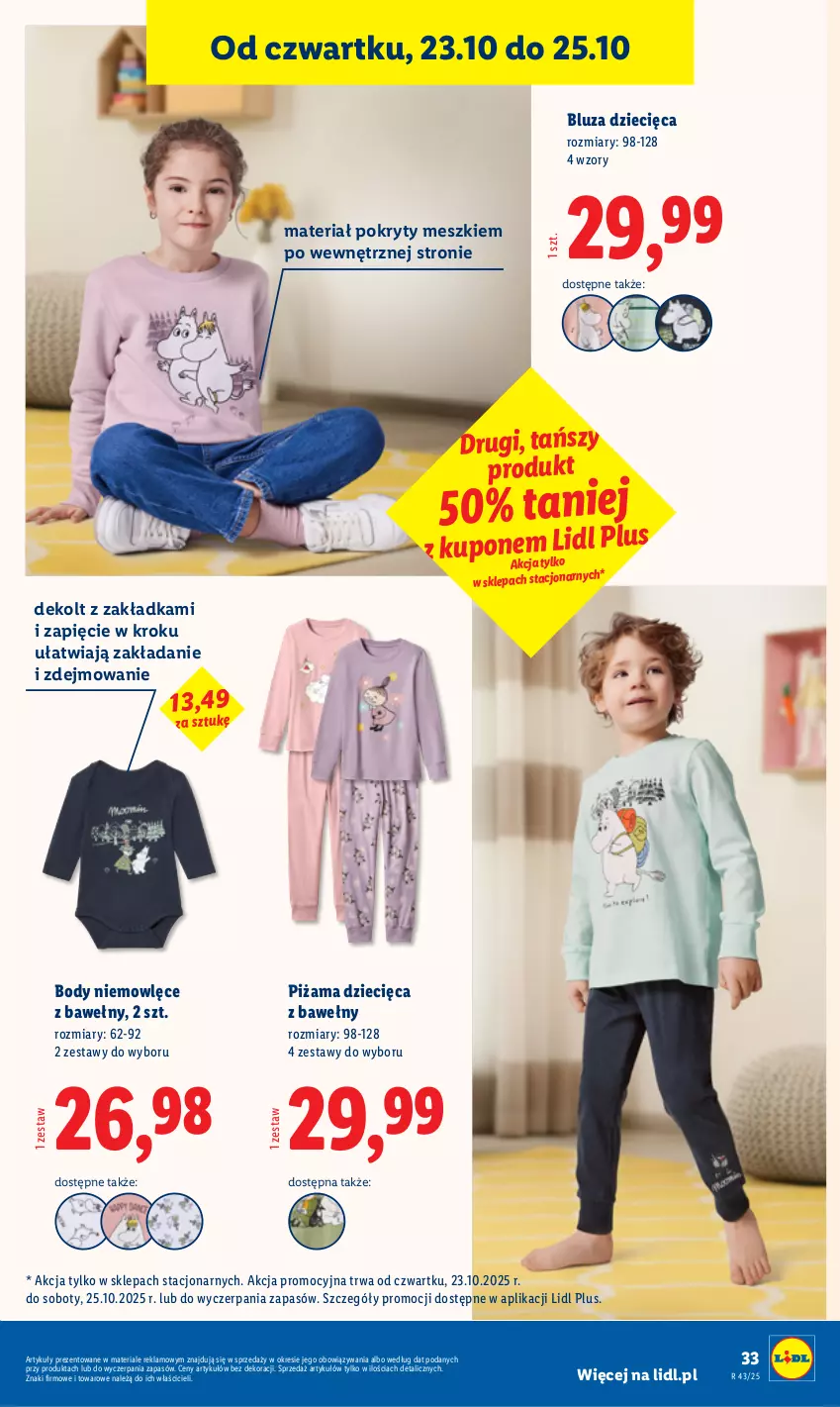 Gazetka promocyjna Lidl - GAZETKA - ważna 20.10 do 25.10.2025 - strona 37 - produkty: Bluza, Body, Dzieci, Piżama