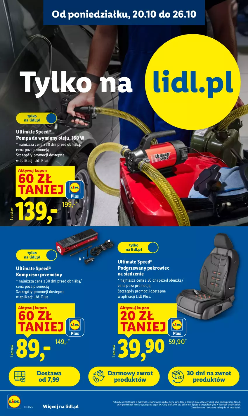 Gazetka promocyjna Lidl - GAZETKA - ważna 20.10 do 25.10.2025 - strona 8 - produkty: Kompresor, Olej, Pokrowiec