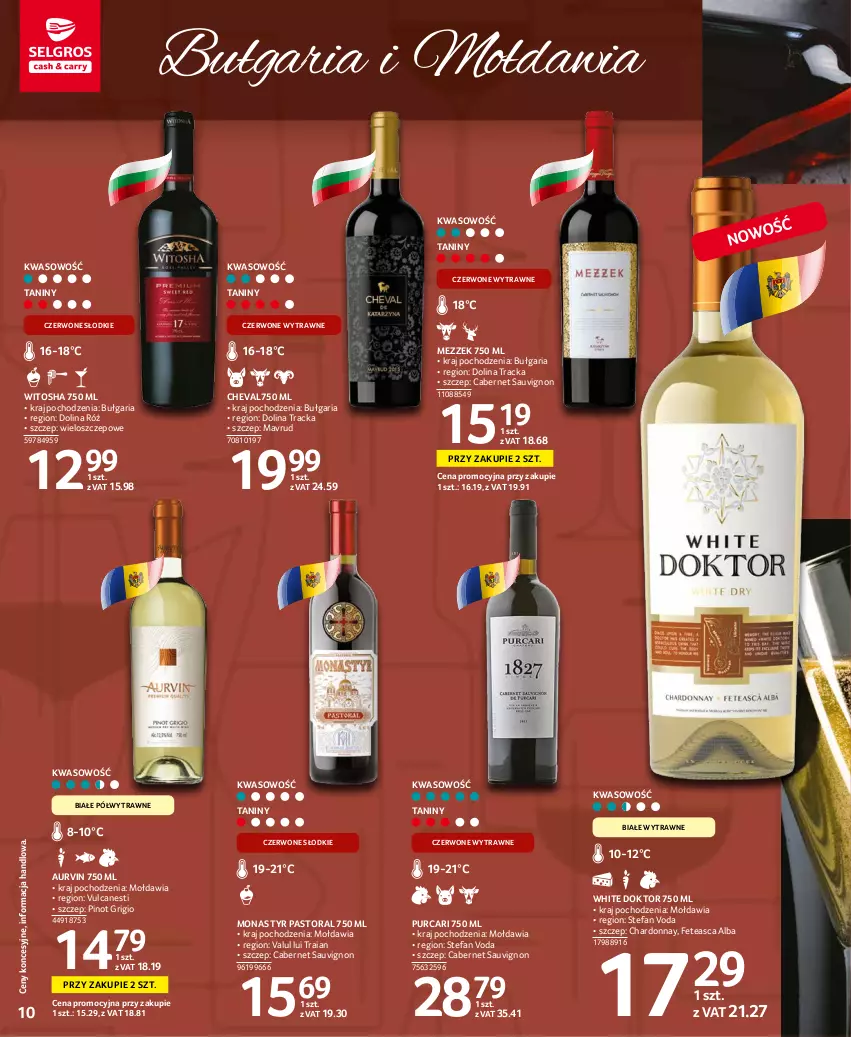 Gazetka promocyjna Selgros - Katalog Wina - ważna 10.11 do 24.12.2021 - strona 10 - produkty: Astor, Cabernet Sauvignon, Chardonnay, Fa, Pinot Grigio, Pur