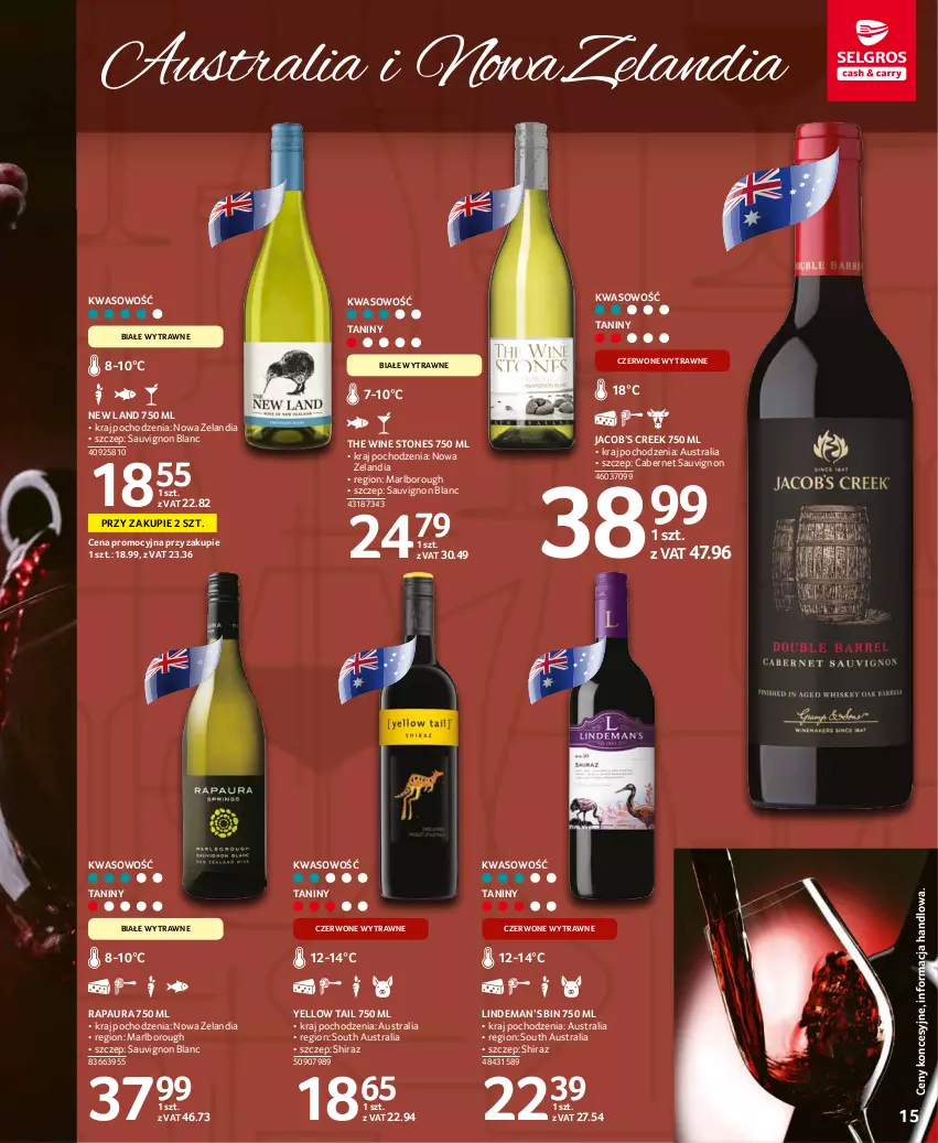Gazetka promocyjna Selgros - Katalog Wina - ważna 10.11 do 24.12.2021 - strona 15 - produkty: Cabernet Sauvignon, Sauvignon Blanc, Shiraz
