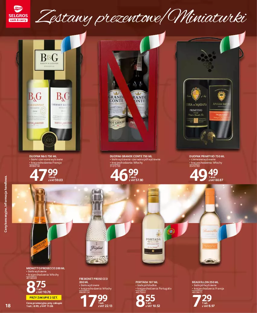 Gazetka promocyjna Selgros - Katalog Wina - ważna 10.11 do 24.12.2021 - strona 18 - produkty: Gra, Mionetto, Por, Portada, Prosecco