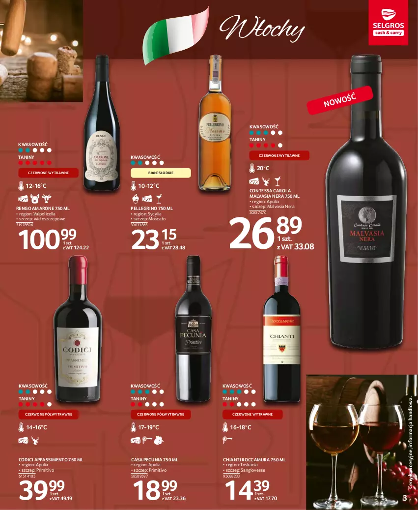 Gazetka promocyjna Selgros - Katalog Wina - ważna 10.11 do 24.12.2021 - strona 3 - produkty: Chia, Chianti, Valpolicella