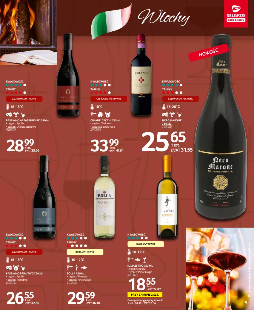 Gazetka promocyjna Selgros - Katalog Wina - ważna 10.11 do 24.12.2021 - strona 5 - produkty: Chia, Chianti, Pinot Grigio