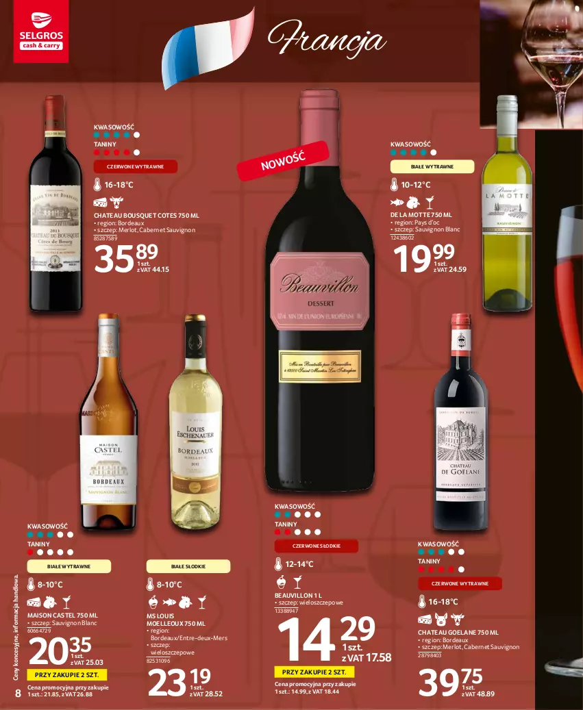 Gazetka promocyjna Selgros - Katalog Wina - ważna 10.11 do 24.12.2021 - strona 8 - produkty: Bordeaux, Cabernet Sauvignon, Merlot, Sauvignon Blanc