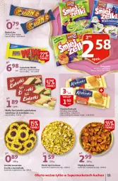 Gazetka promocyjna Auchan - 25 Urodziny #1 Supermarkety - Gazetka - ważna od 28.04 do 28.04.2021 - strona 11 - produkty: Ciastka, Migdały łuskane, Krakus, Migdały, Wafle, Lion, Czekolada, Mola, Pestki dyni, Baton, Krakuski