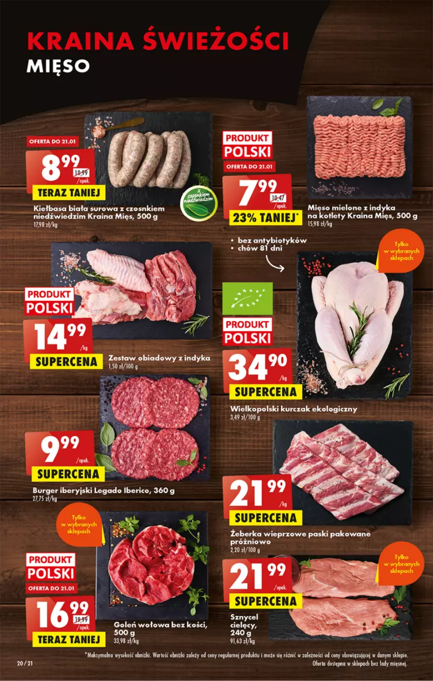 Gazetka promocyjna Biedronka - Gazetka - Biedronka.pl - ważna 19.01 do 25.01.2023 - strona 20 - produkty: Burger, Kotlet, Kurczak, Mięso, Mięso mielone, Sok, Tera