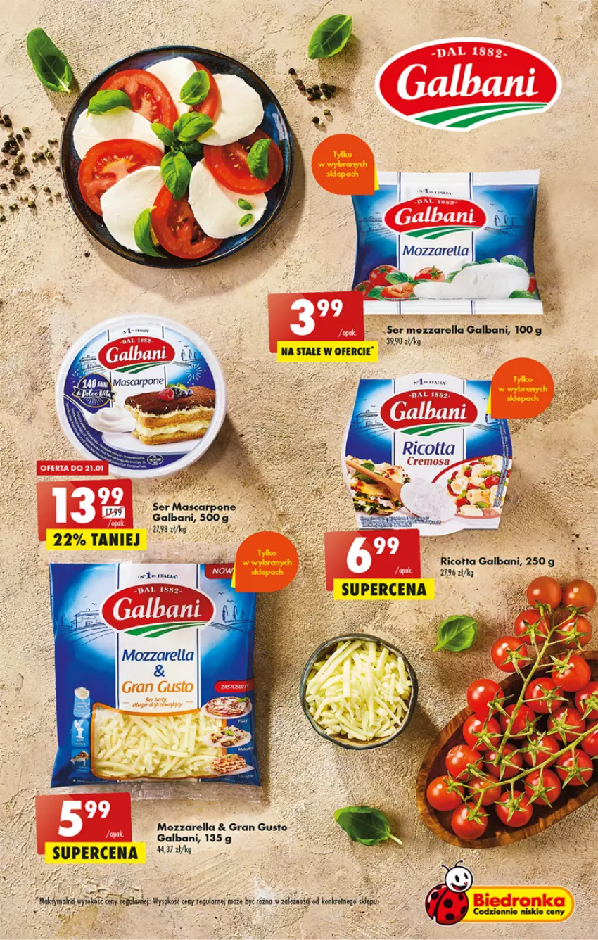 Gazetka promocyjna Biedronka - Gazetka - Biedronka.pl - ważna 19.01 do 25.01.2023 - strona 33 - produkty: Galbani, Gra, Ricotta, Ser