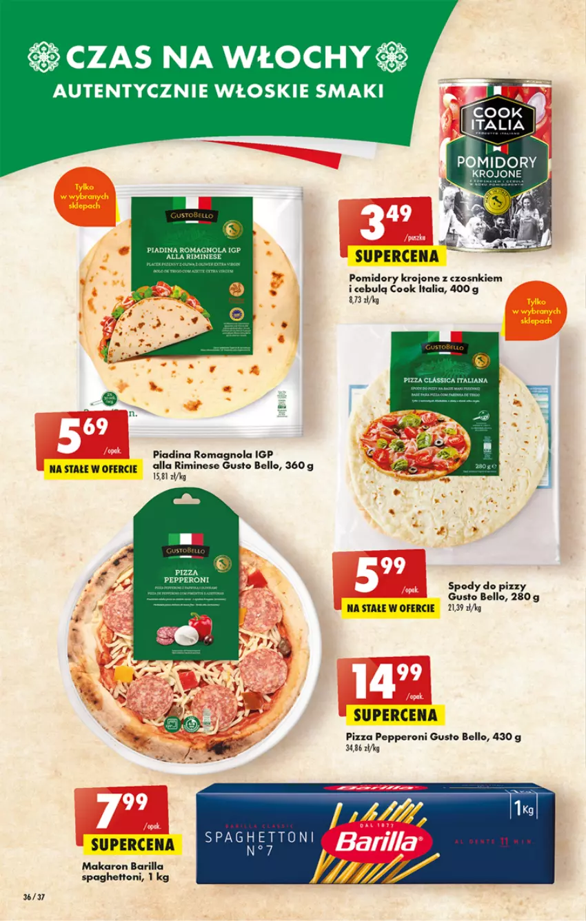 Gazetka promocyjna Biedronka - Gazetka - Biedronka.pl - ważna 19.01 do 25.01.2023 - strona 36 - produkty: Barilla, Bell, Makaron, Pizza, Pomidory, Pomidory krojone