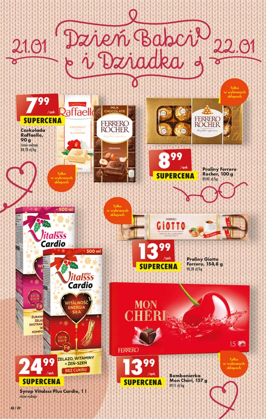 Gazetka promocyjna Biedronka - Gazetka - Biedronka.pl - ważna 19.01 do 25.01.2023 - strona 48 - produkty: Czekolada, Fa, Ferrero, Ferrero Rocher, LG, Praliny, Raffaello