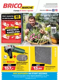 Gazetka promocyjna Bricomarche - Gazetka - Gazetka - ważna od 15.04 do 15.04.2023 - strona 1 - produkty: Szlifierka kątowa, O nas, Szyny, Płyta, Szlifierka, Olej, Ogród, LG