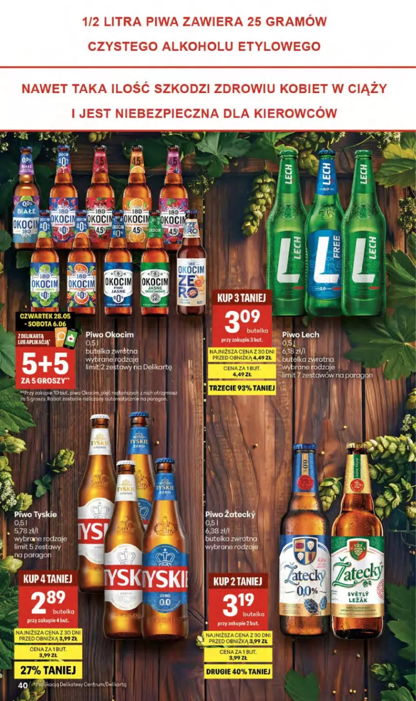 Gazetka promocyjna Delikatesy Centrum - Franczyza DC22 Czwartek - ważna 28.05 do 10.06.2026 - strona 40 - produkty: Gra, Koc, Okocim, Piec, Piwa, Piwo, Por, Rum, Tyskie