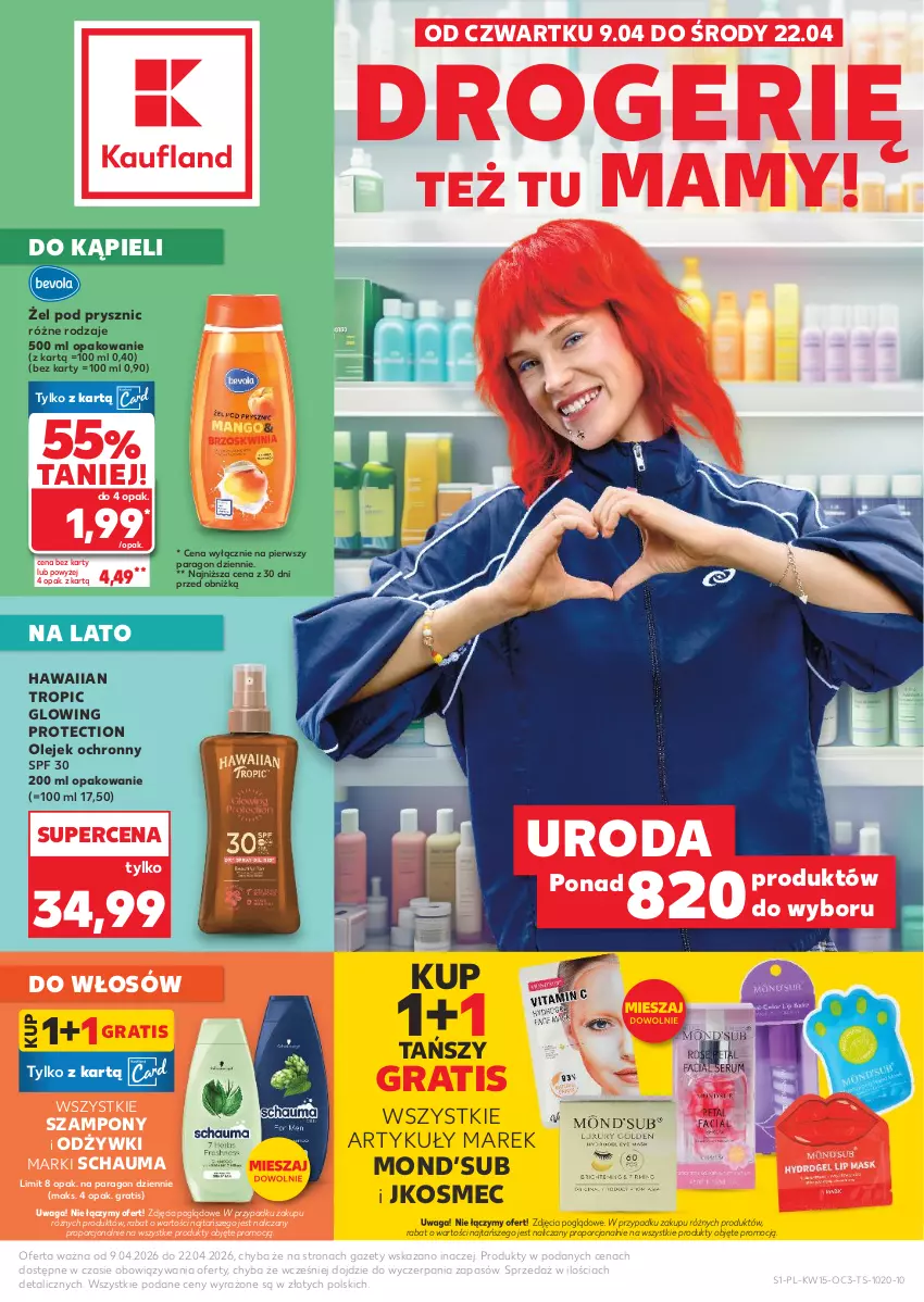 Gazetka promocyjna Kaufland - Kaufland - ważna 09.04 do 22.04.2026 - strona 1 - produkty: Gra, Olej, Por, Schauma, Szampon, Waga