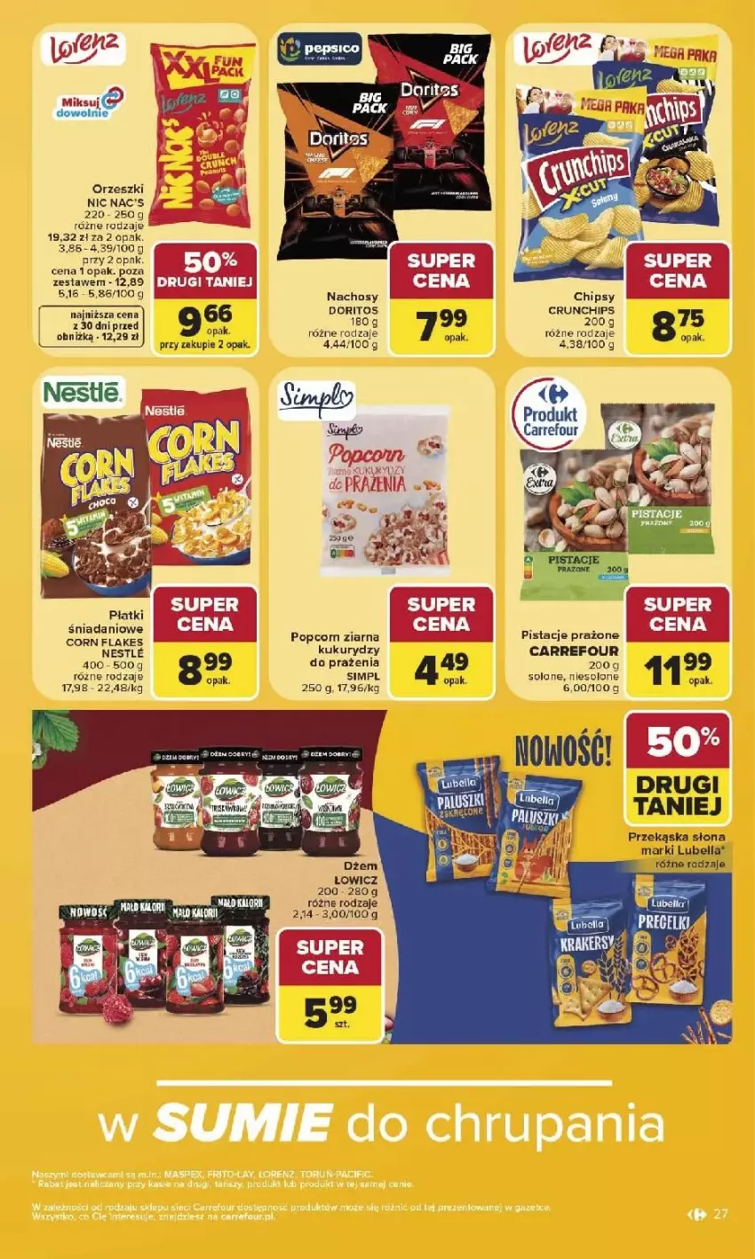 Gazetka promocyjna Carrefour - Gazetka Carrefour, Market w SUMIE najlepszy, od poniedziałku - ważna 03.08 do 08.08.2026 - strona 29 - produkty: Bell, Bella, Corn flakes, Crunchips, Danio, Fa, Feta, Klej, Lubella