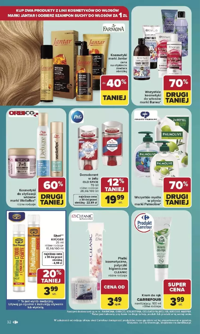 Gazetka promocyjna Carrefour - Gazetka Carrefour, Market w SUMIE najlepszy, od poniedziałku - ważna 03.08 do 08.08.2026 - strona 34 - produkty: Cleanic, Colgate, Dezodorant, Fa, LG, Old Spice, Wella, Wellaflex