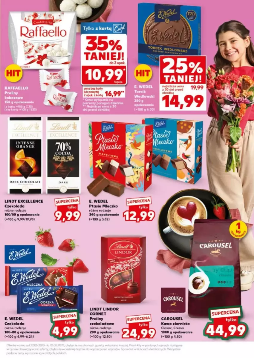 Gazetka promocyjna Kaufland - ważna 24.05 do 24.05.2025 - strona 3 - produkty: Czekolada, E. Wedel, Kawa, Kawa ziarnista, Lindor, Lindt, Mleczko, Praliny, Ptasie mleczko