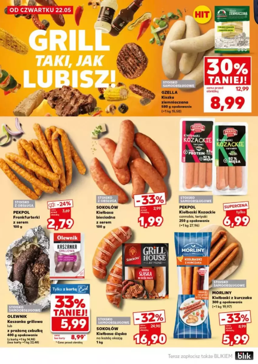 Gazetka promocyjna Kaufland - ważna 24.05 do 24.05.2025 - strona 39 - produkty: Grill, Kasza, Kaszanka, Kiełbasa, Kiełbasa śląska, Kotlet, Kurczak, Morliny, Pekpol, Sok, Sokołów