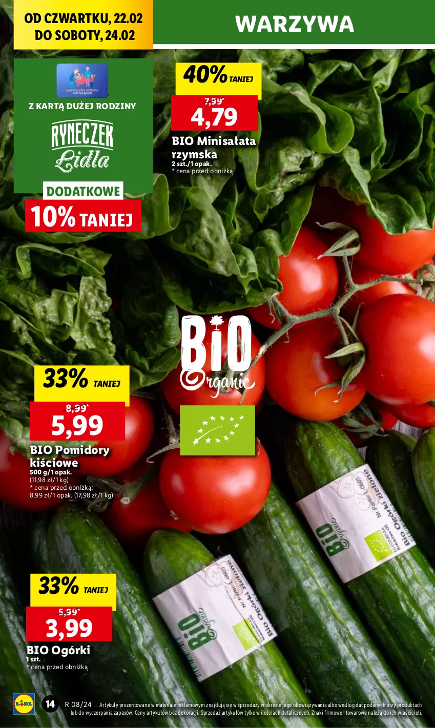 Gazetka promocyjna Lidl - GAZETKA - ważna 22.02 do 24.02.2024 - strona 16 - produkty: Chleb, Pomidory, Sałat, Ser, Warzywa