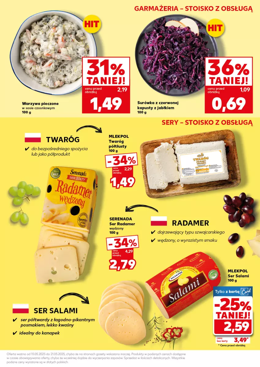 Gazetka promocyjna Kaufland - Mocny Start - ważna 19.05 do 21.05.2025 - strona 17 - produkty: Cars, Piec, Radamer, Salami, Ser, Ser salami, Sos, Surówka, Twaróg, Warzywa