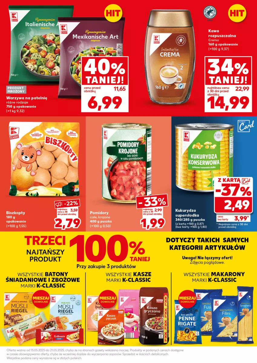 Gazetka promocyjna Kaufland - Mocny Start - ważna 19.05 do 21.05.2025 - strona 21 - produkty: Baton, Danio, Kukurydza, Makaron, Mus, Penne