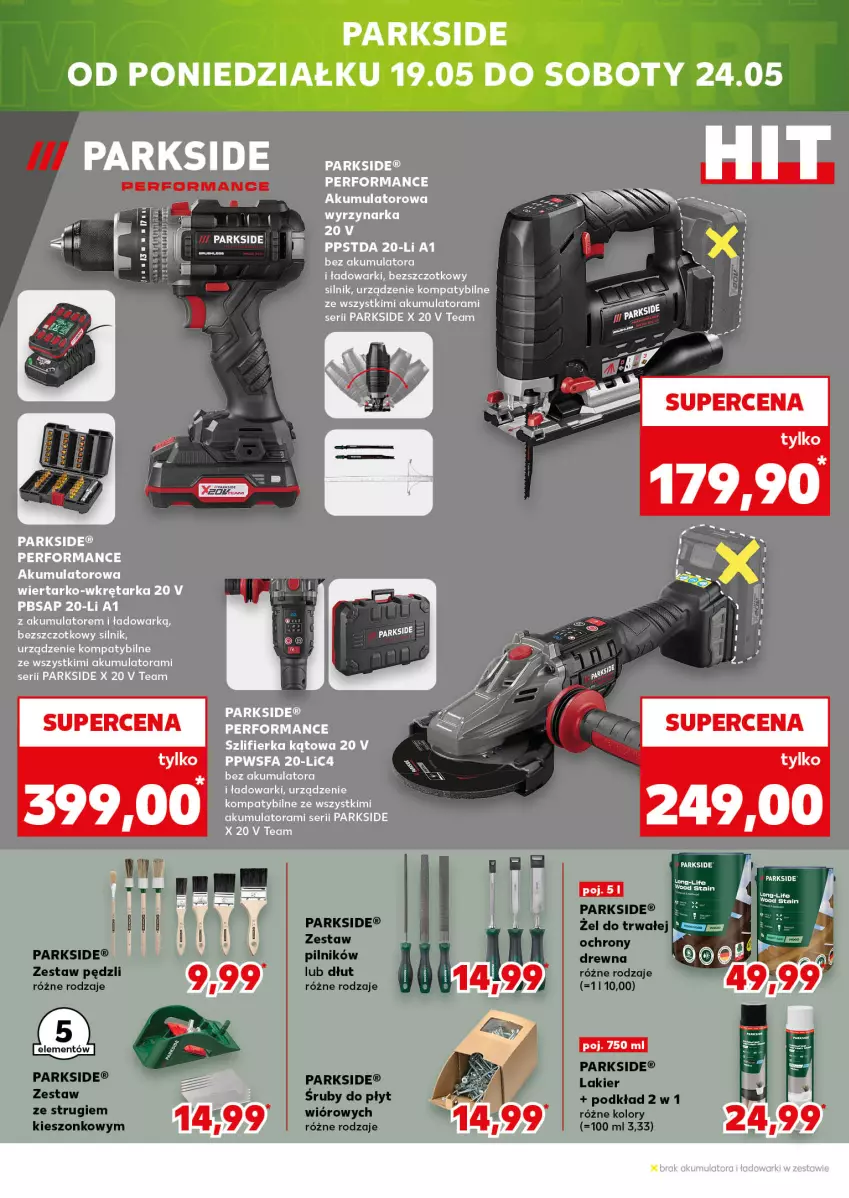 Gazetka promocyjna Kaufland - Mocny Start - ważna 19.05 do 21.05.2025 - strona 22 - produkty: Akumulator, Fa, Lakier, Parkside, Pilnik, Podkład, Ser, Tarka, Wkręt, Wkrętarka, Wyrzynarka, Zestaw pędzli