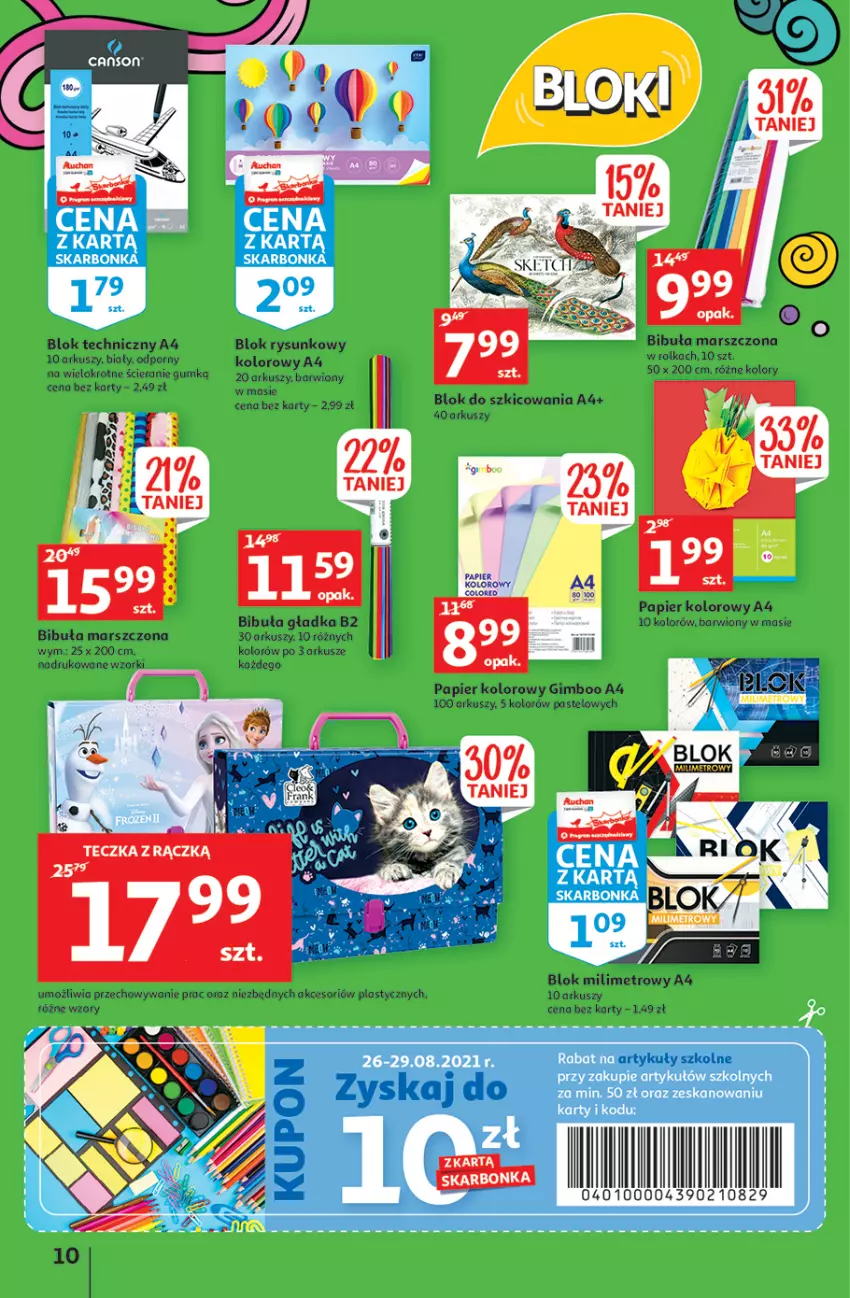 Gazetka promocyjna Auchan - Rysują się kolorowe sny Hipermarkety - ważna 19.08 do 25.08.2021 - strona 10 - produkty: Mars, Metro, Papier, Por