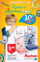Gazetka promocyjna Auchan - Rysują się kolorowe sny Hipermarkety - Gazetka - ważna od 25.08 do 25.08.2021 - strona 1 - produkty: Ręcznik kąpielowy, Pościel, Ręcznik, Dzieci, Komplet pościeli