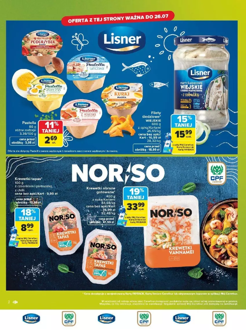 Gazetka promocyjna Carrefour - Gazetka Carrefour, Market w SUMIE markowe pewniaki - ważna 20.07 do 01.08.2026 - strona 2 - produkty: Fa, Krewetki, Pastella