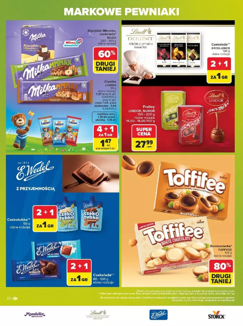 Gazetka promocyjna Carrefour - Gazetka Carrefour, Market w SUMIE markowe pewniaki - ważna 20.07 do 01.08.2026 - strona 22 - produkty: Czekolada, Milka, Toffifee
