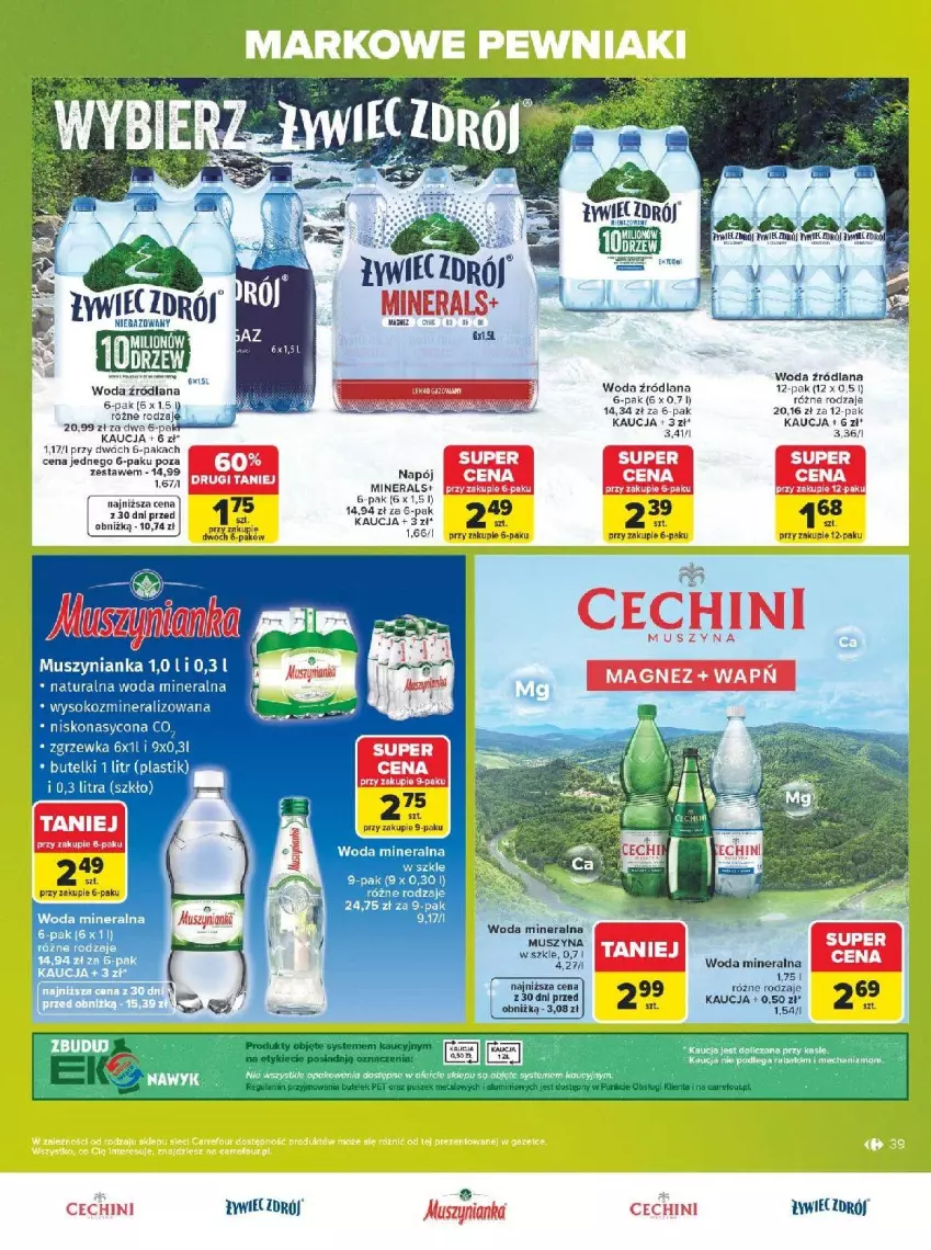 Gazetka promocyjna Carrefour - Gazetka Carrefour, Market w SUMIE markowe pewniaki - ważna 20.07 do 01.08.2026 - strona 39 - produkty: Fa, LANA, Magnez, Mus, Napój, Sok, Szyna, Woda, Woda mineralna