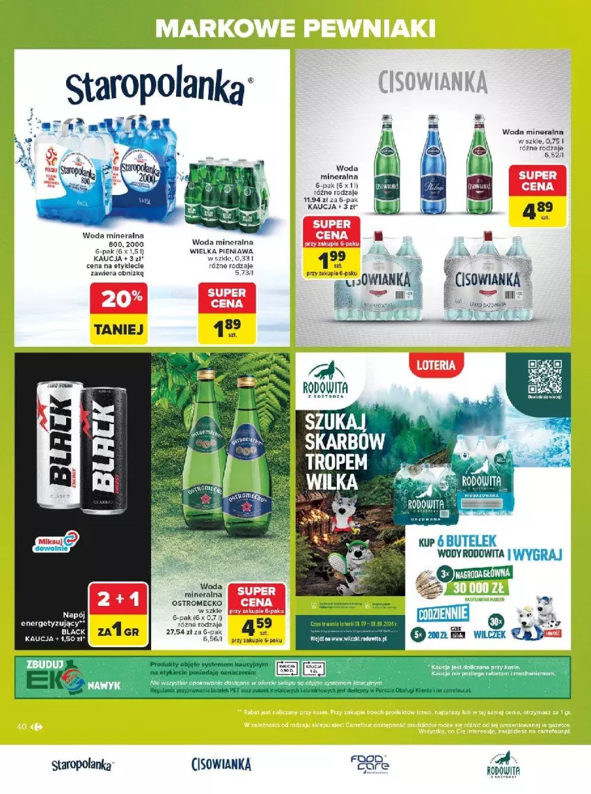 Gazetka promocyjna Carrefour - Gazetka Carrefour, Market w SUMIE markowe pewniaki - ważna 20.07 do 01.08.2026 - strona 40 - produkty: Fa, Lack, Miecz, Woda, Woda mineralna