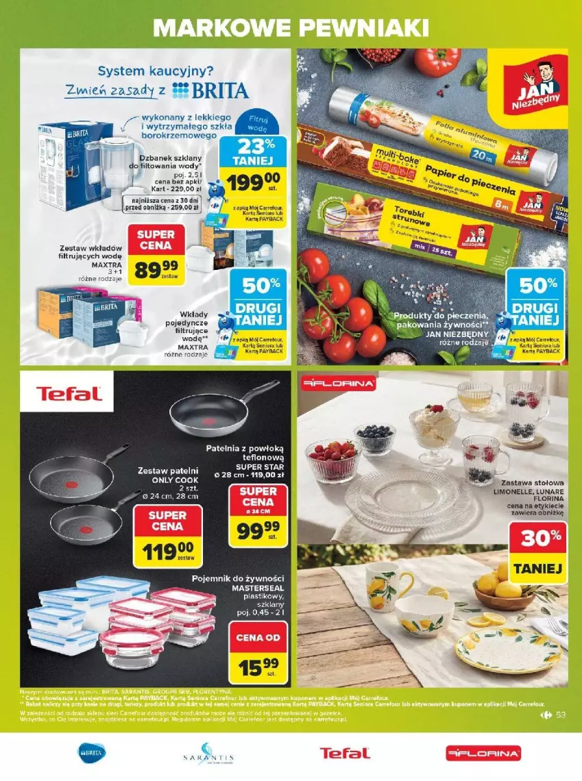 Gazetka promocyjna Carrefour - Gazetka Carrefour, Market w SUMIE markowe pewniaki - ważna 20.07 do 01.08.2026 - strona 53 - produkty: Brit, Dzbanek, Fa, Patelnia, Pojemnik, Por