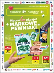 Gazetka promocyjna Carrefour - Gazetka Carrefour, Market w SUMIE markowe pewniaki - Gazetka - ważna od 01.08 do 01.08.2026 - strona 1 - produkty: Por, Danone, Piątnica, Bakoma, Fa