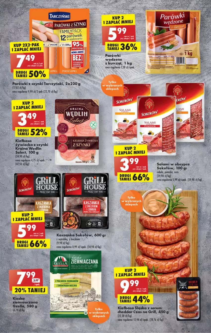 Gazetka promocyjna Biedronka - W tym tygodniu P - ważna 25.07 do 30.07.2022 - strona 23 - produkty: Cebula, Cheddar, Grill, Kiełbasa, Kiełbasa śląska, Mus, Parówki, Parówki z szynki, Salami, Ser, Sok, Sokołów, Tarczyński