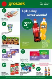 Gazetka promocyjna Groszek - Gazetka - ważna od 10.05 do 10.05.2022 - strona 1 - produkty: Piwa, Piwo, Jogurt naturalny, Sos, Gra, Papier, Zott, Jogurt, Coca-Cola, Tyskie, Papier toaletowy, Velvet, Czekolada, Fanta, Sprite, Kamis, Napój, Milka, Fa