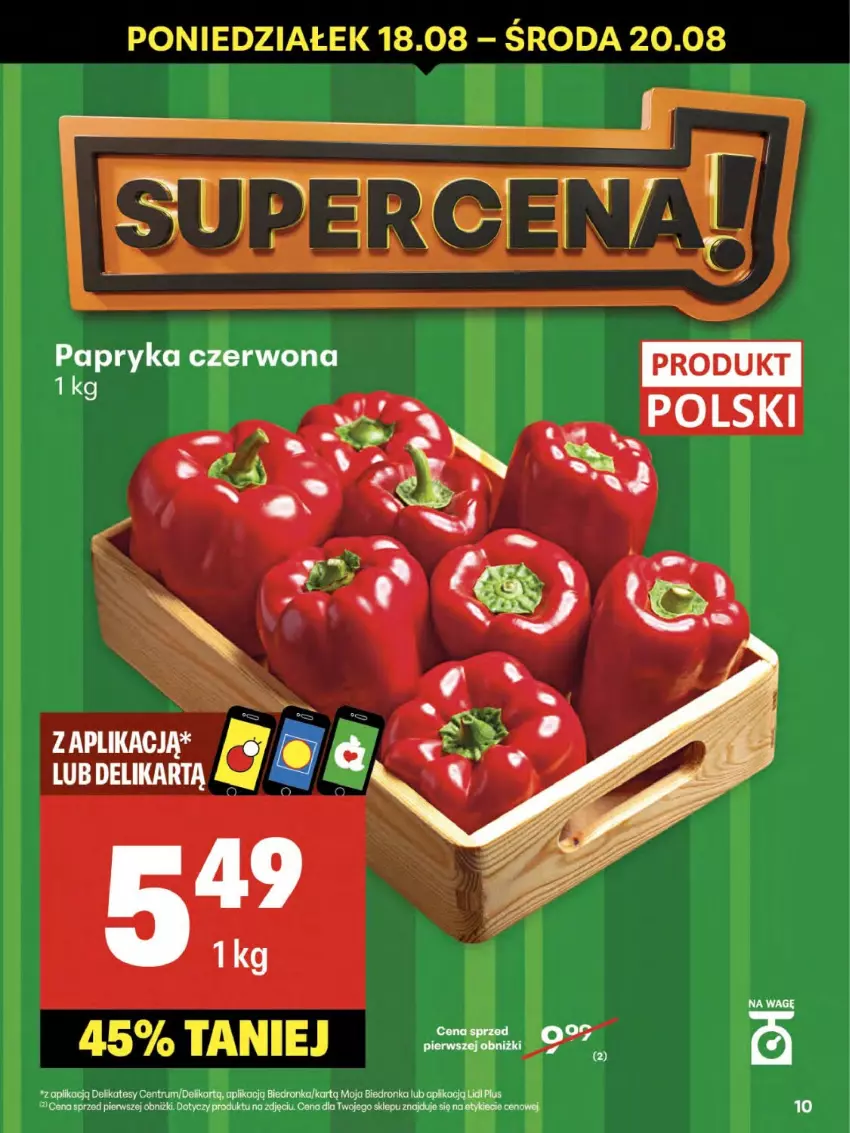 Gazetka promocyjna Delikatesy Centrum - Franczyza DC33 Czwartek - ważna 14.08 do 20.08.2025 - strona 10 - produkty: Papryka, Papryka czerwona