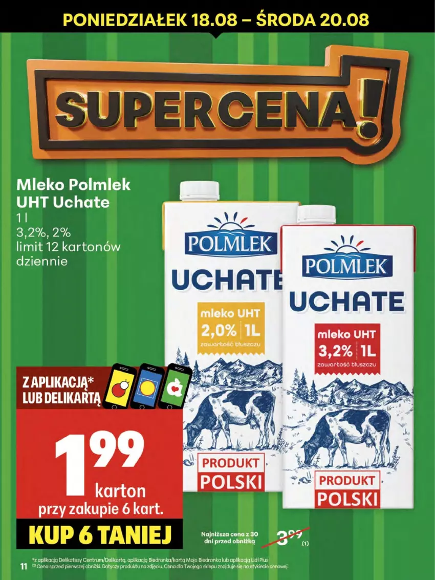 Gazetka promocyjna Delikatesy Centrum - Franczyza DC33 Czwartek - ważna 14.08 do 20.08.2025 - strona 11 - produkty: Mleko, POLMLEK, Rum