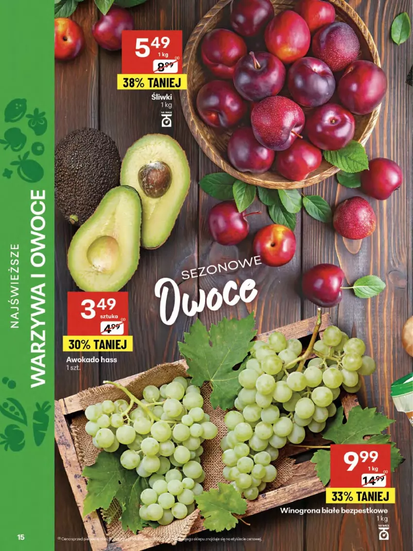 Gazetka promocyjna Delikatesy Centrum - Franczyza DC33 Czwartek - ważna 14.08 do 20.08.2025 - strona 15 - produkty: Owoce, Warzywa, Warzywa i owoce, Wino