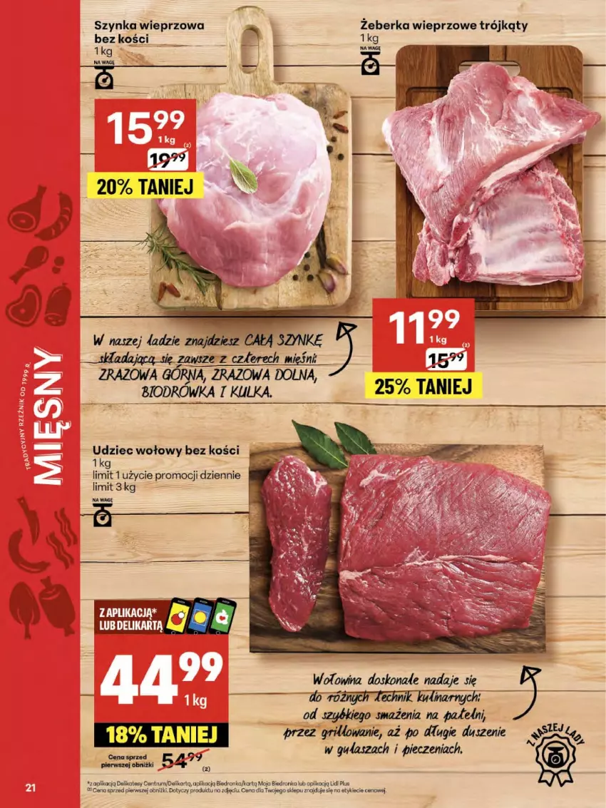 Gazetka promocyjna Delikatesy Centrum - Franczyza DC33 Czwartek - ważna 14.08 do 20.08.2025 - strona 21 - produkty: Fa, Grill, Piec, Rum, Szynka, Szynka wieprzowa, Udziec wołowy